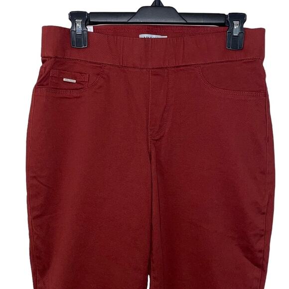 NINE WEST Jeans Womens Size 6 Cherry Wine Heidi Pull On Skinny - Picture 3 of 9